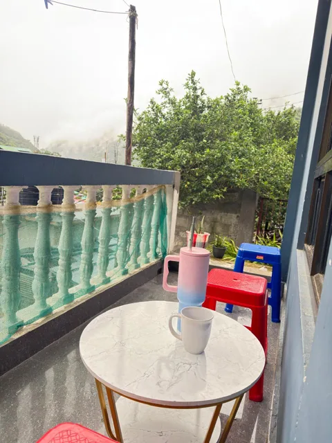 Tea on the balcony
